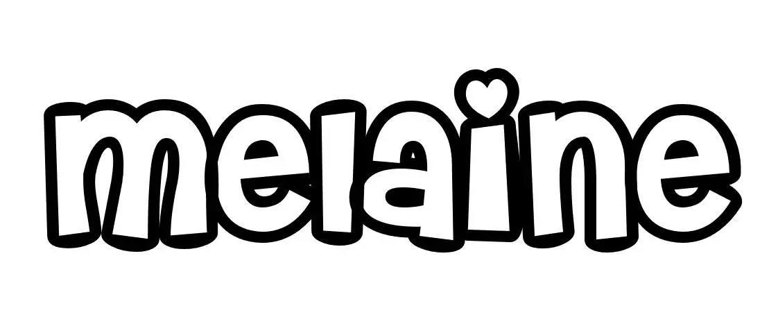 Coloriage Melaine - Prénom à imprimer