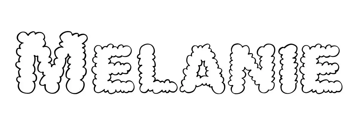 Coloriage Melanie - Prénom à imprimer