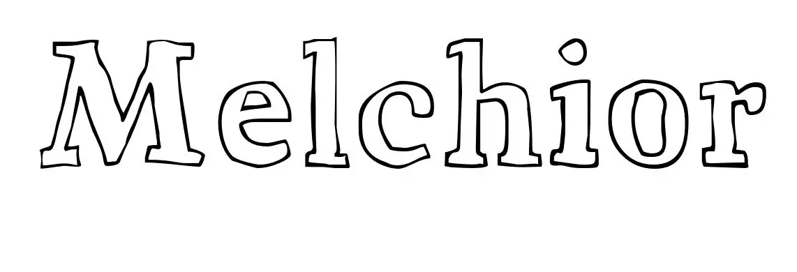 Coloriage Melchior - Prénom à imprimer