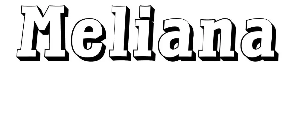 Coloriage Meliana - Prénom à imprimer