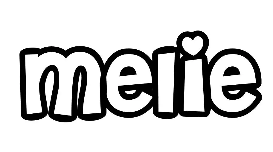 Coloriage Melie - Prénom à imprimer