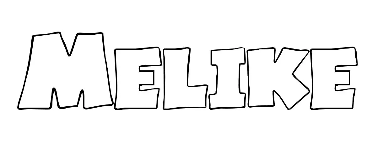 Coloriage Melike - Prénom à imprimer