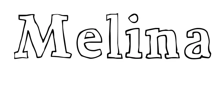 Coloriage Melina - Prénom à imprimer