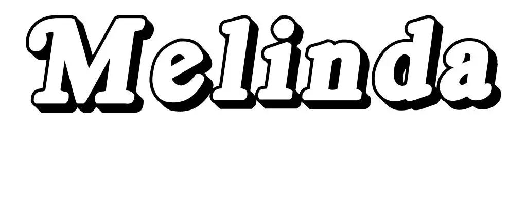 Coloriage Melinda - Prénom à imprimer