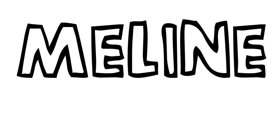 Coloriage Meline - Prénom à imprimer
