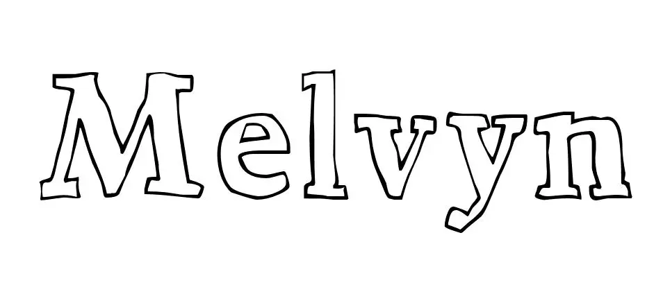 Coloriage Melvyn - Prénom à imprimer