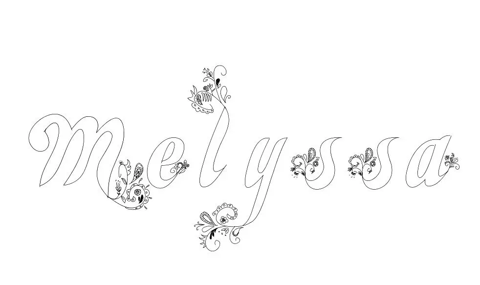 Coloriage Melyssa - Prénom à imprimer