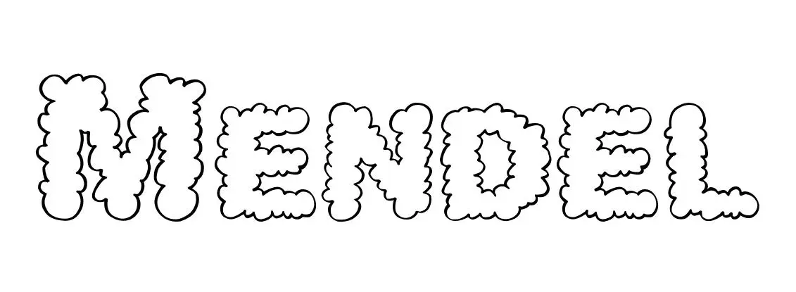Coloriage Mendel - Prénom à imprimer