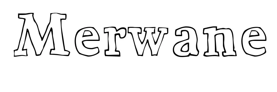 Coloriage Merwane - Prénom à imprimer
