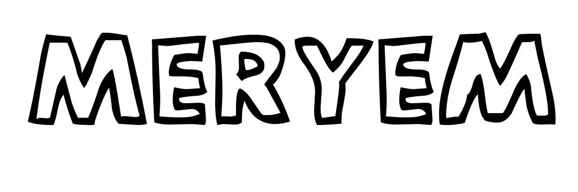 Coloriage Meryem - Prénom à imprimer
