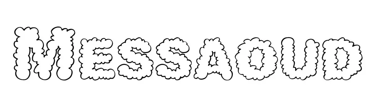 Coloriage Messaoud - Prénom à imprimer