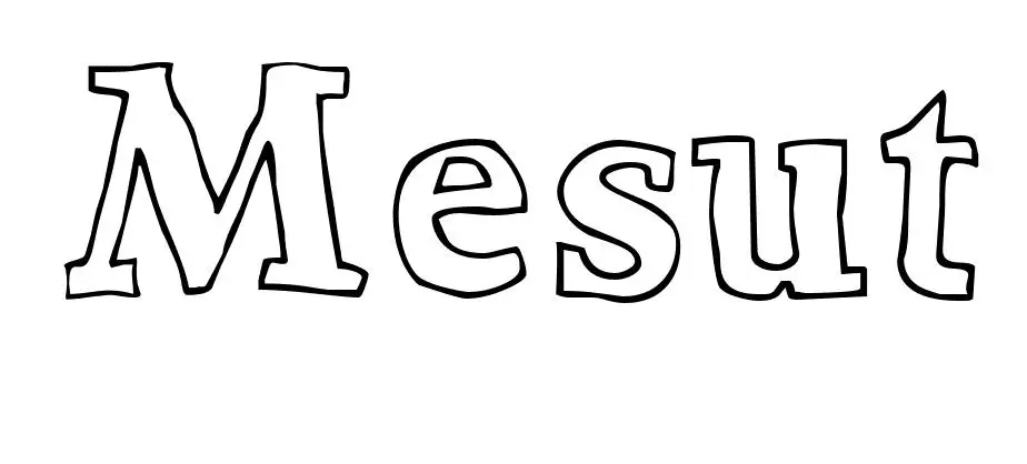Disegno di Mesut – disegno del nome da colorare da stampare