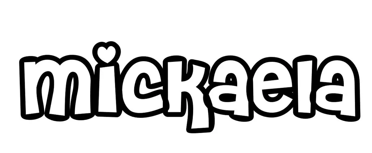 Coloriage Mickaela - Prénom à imprimer