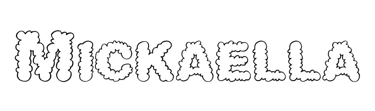 Coloriage Mickaella - Prénom à imprimer