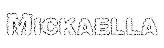 Coloriage Mickaella - Prénom à imprimer