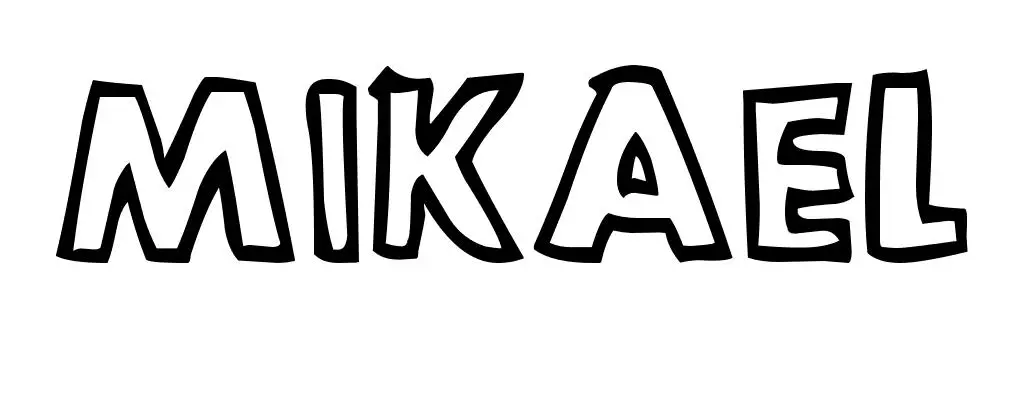 Coloriage Mikael - Prénom à imprimer