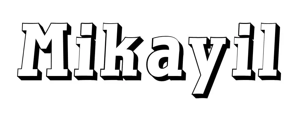 Coloriage Mikayil - Prénom à imprimer