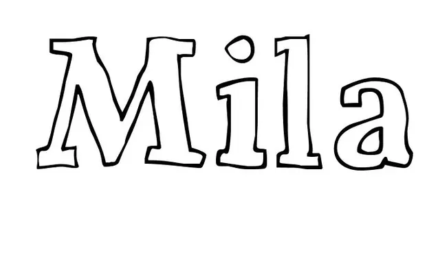 Coloriage Mila - Prénom à imprimer