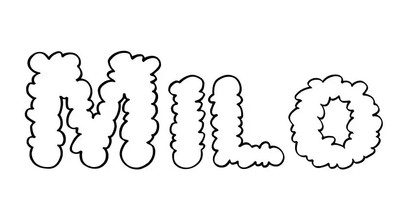 Coloriage Milo - Prénom à imprimer