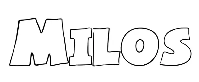 Coloriage Milos - Prénom à imprimer