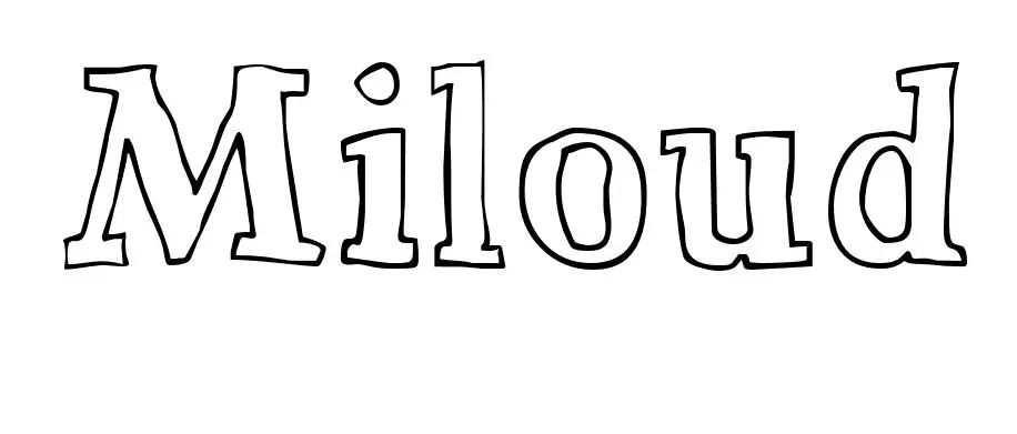 Coloriage Miloud - Prénom à imprimer