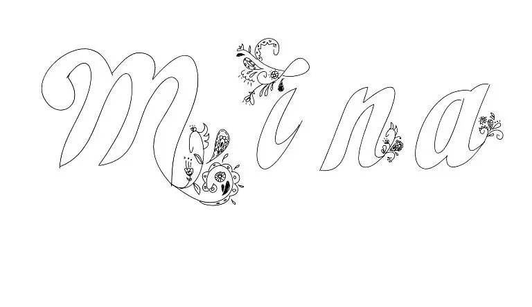 Disegno di Mina da stampare