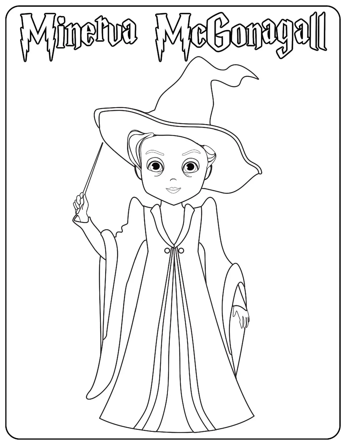 Coloriage Minerva Mcgonagall - Harry potter à imprimer