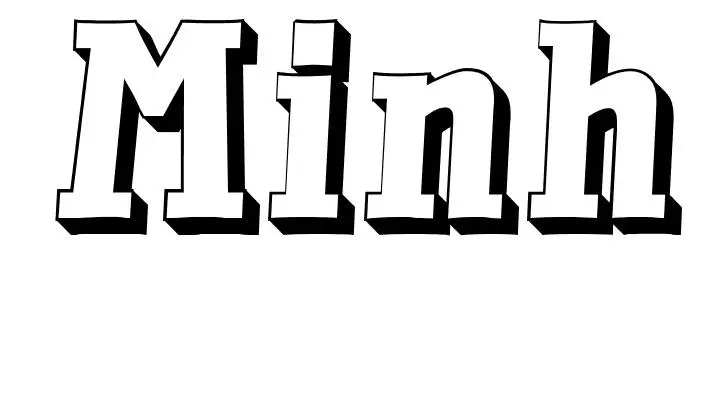 Disegno di Minh – Disegno del nome da colorare da stampare