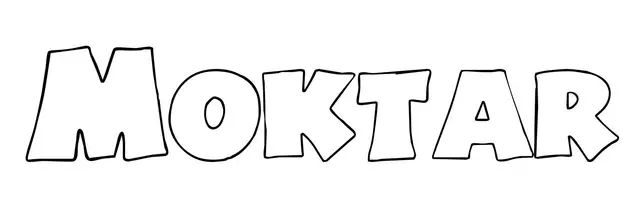 Coloriage Moktar - Prénom à imprimer