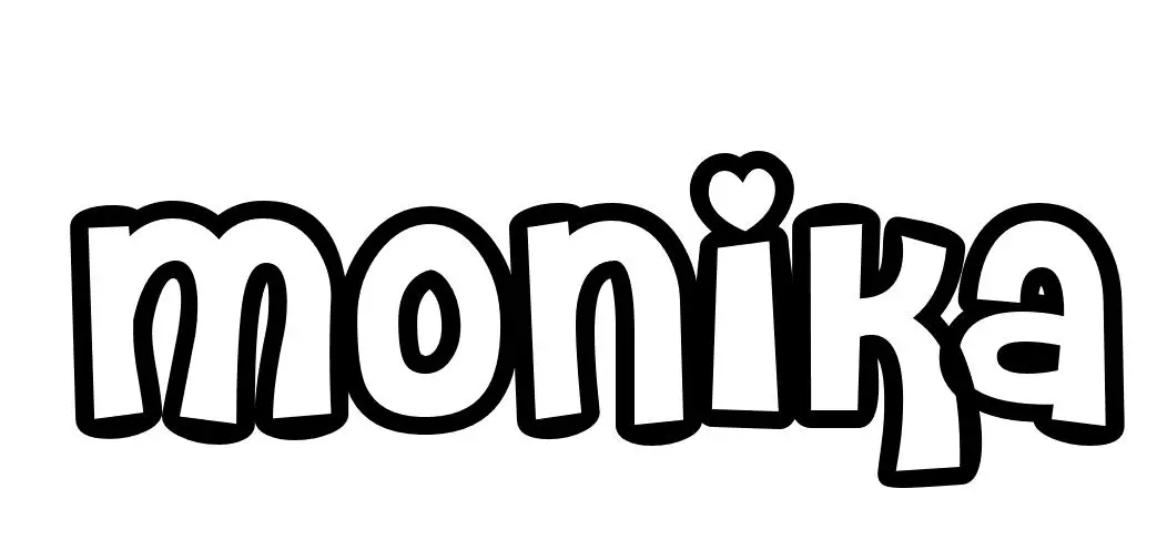 Coloriage Monika - Prénom à imprimer