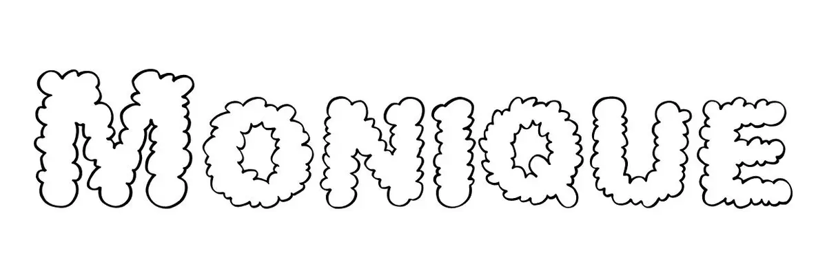 Coloriage Monique - Prénom à imprimer