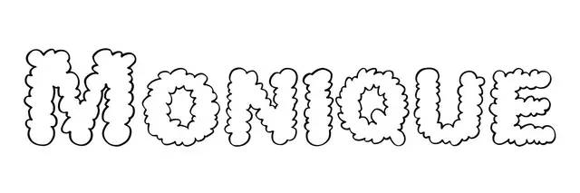 Coloriage Monique - Prénom à imprimer