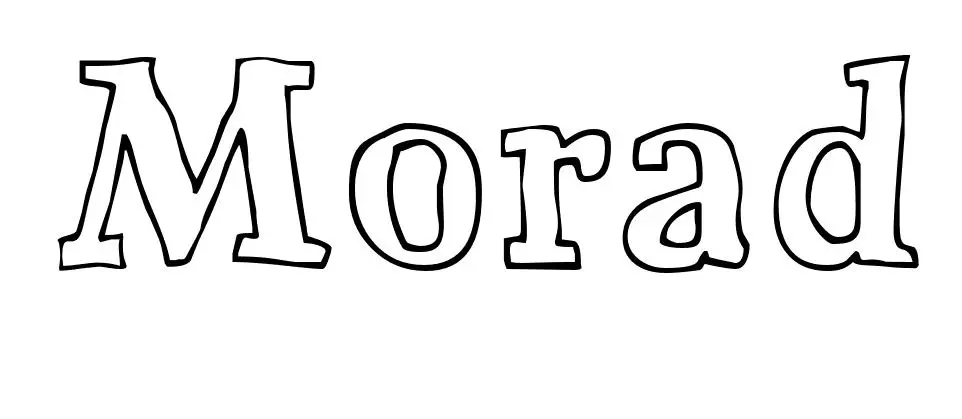 Coloriage Morad - Prénom à imprimer