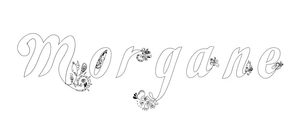 Coloriage Morgane - Prénom à imprimer