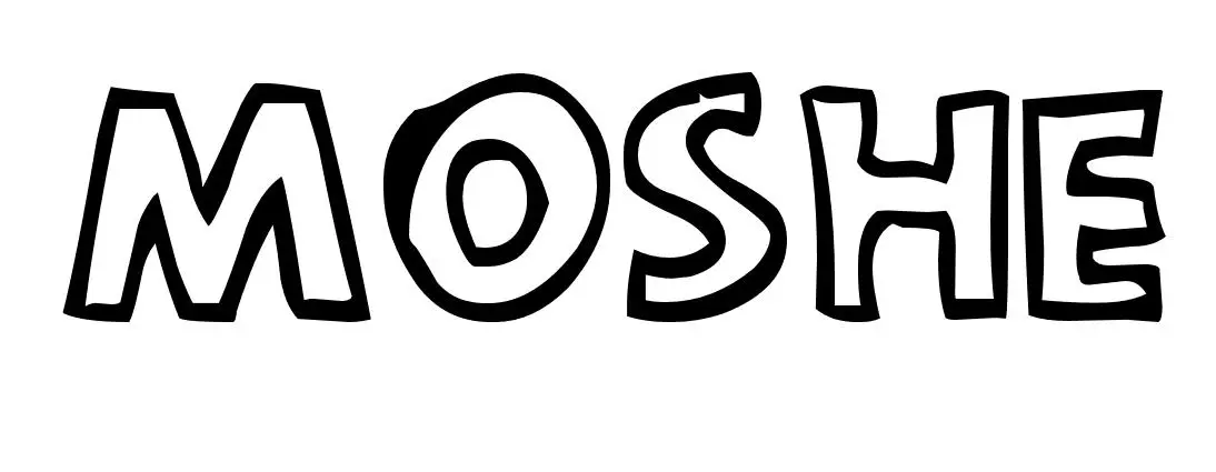 Coloriage Moshe - Prénom à imprimer