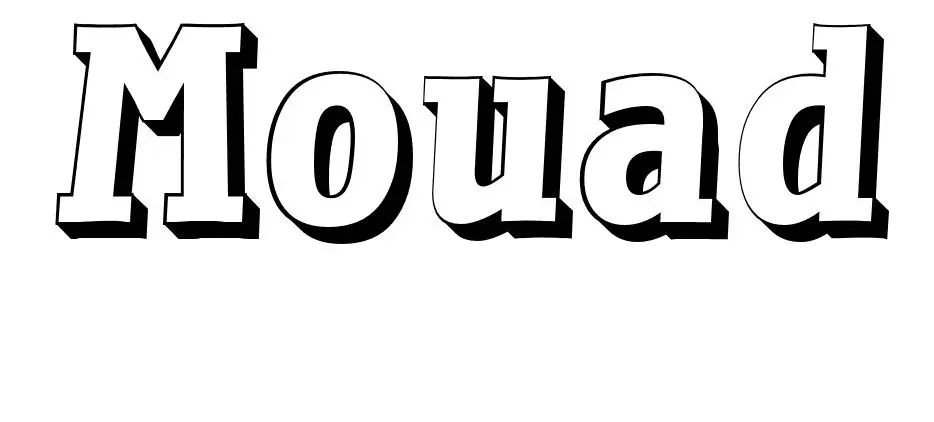 Coloriage Mouad - Prénom à imprimer