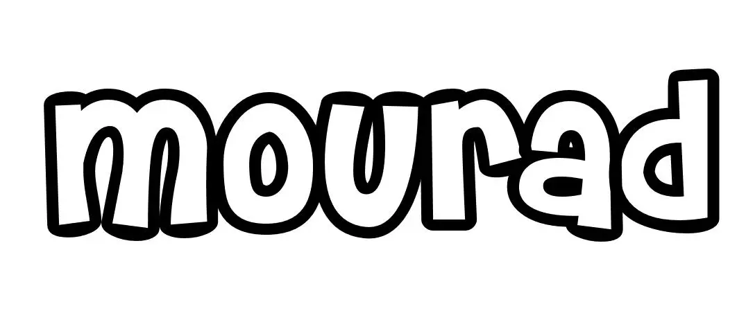 Coloriage Mourad - Prénom à imprimer