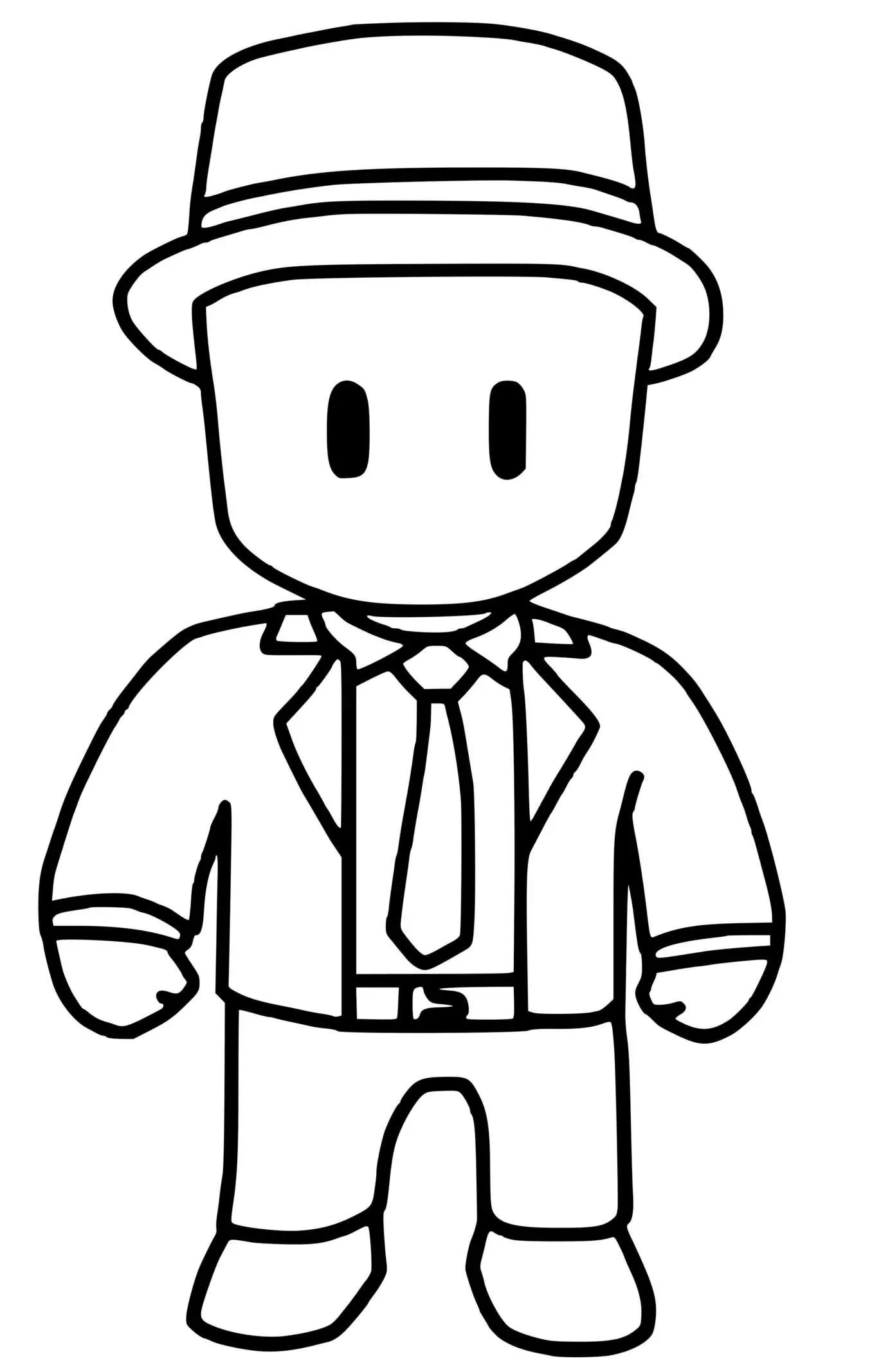 Coloriage Mr Business Stumble Guys - Stumble guys à imprimer