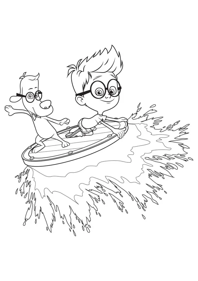 Coloriage Mrpeabody Sherman Sherman Et Mr Peabody - Gulli à imprimer