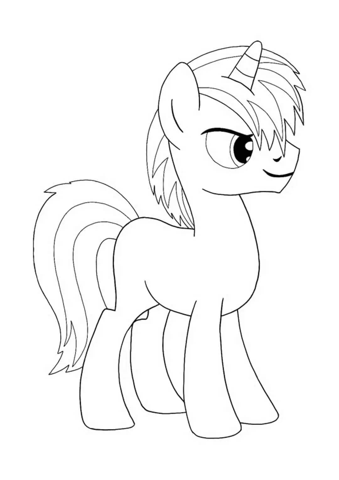 My Little Pony Male Unicorn coloring page to print