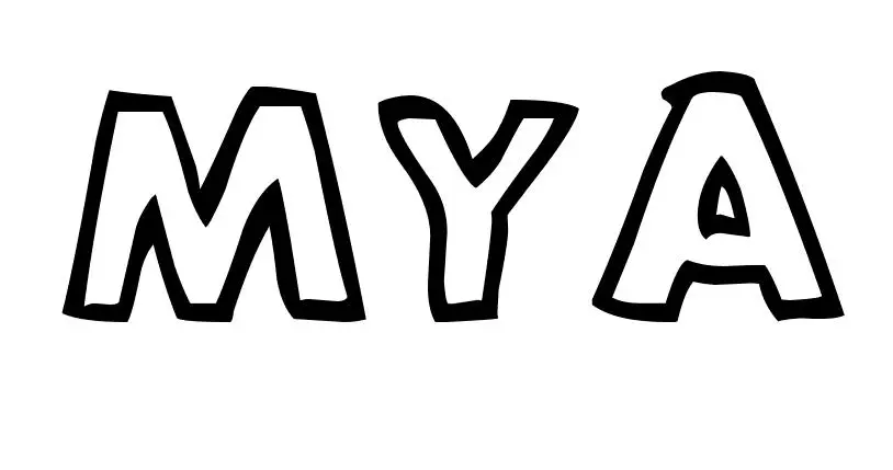 Coloriage Mya - Prénom à imprimer