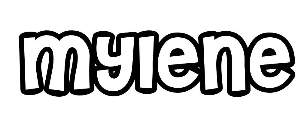 Coloriage Mylene - Prénom à imprimer