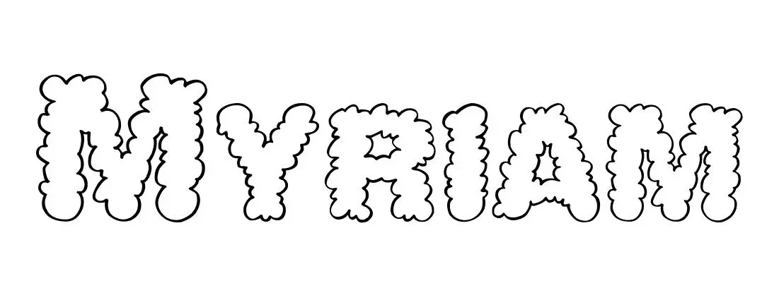 Coloriage Myriam - Prénom à imprimer