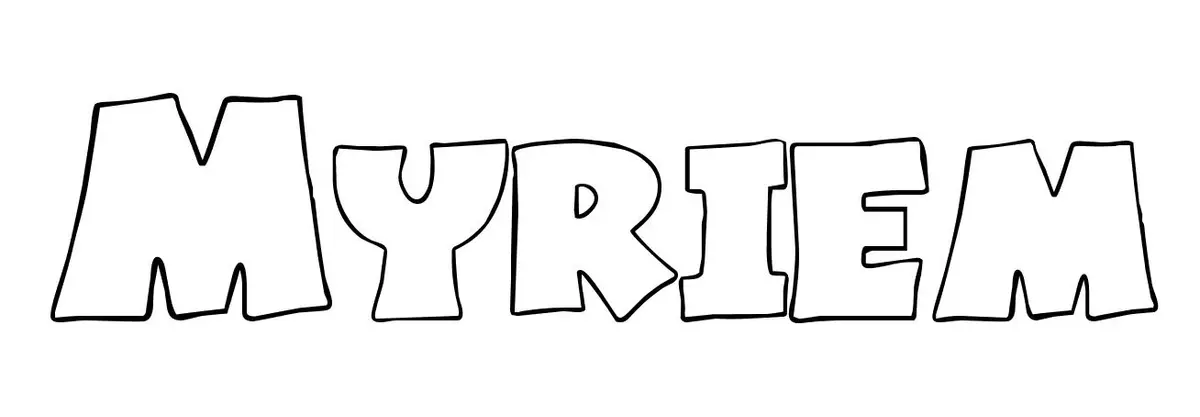 Coloriage Myriem - Prénom à imprimer