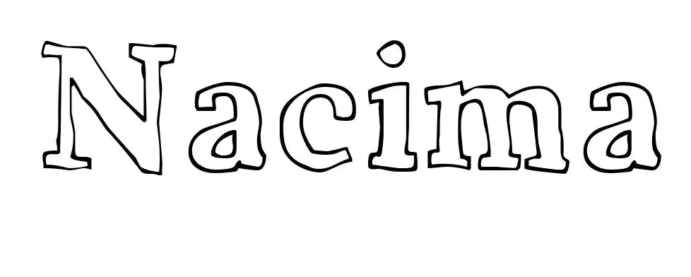 Coloriage Nacima - Prénom à imprimer