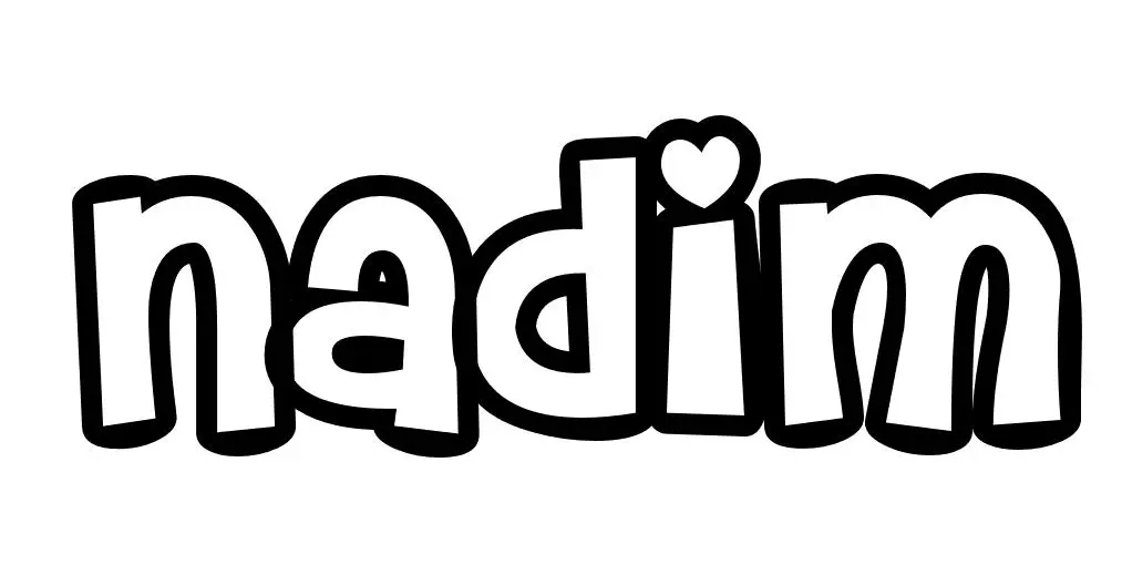 Coloriage Nadim - Prénom à imprimer