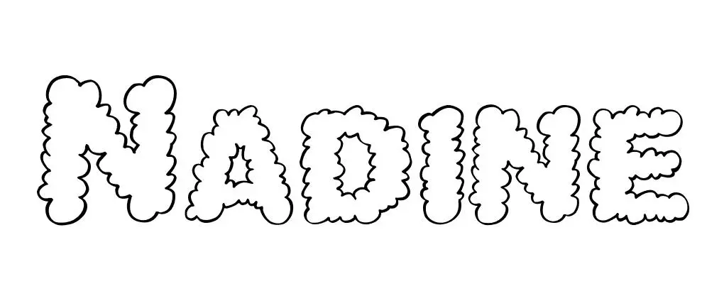 Coloriage Nadine - Prénom à imprimer