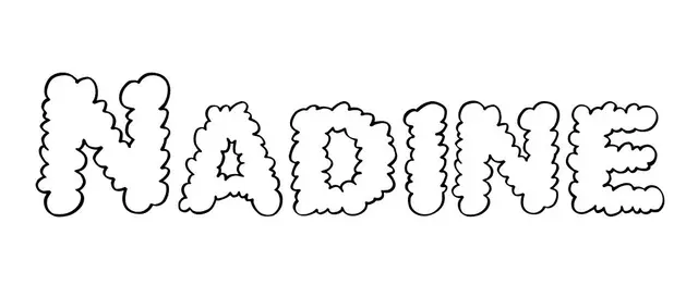 Coloriage Nadine - Prénom à imprimer
