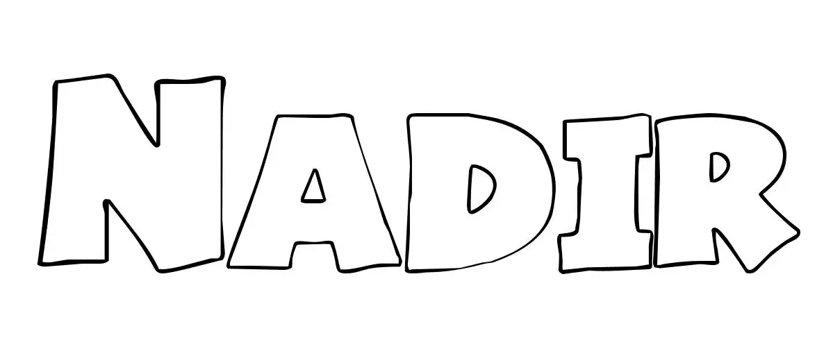 Coloriage Nadir - Prénom à imprimer