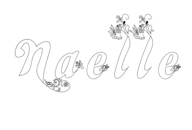 Coloriage Naelle - Prénom à imprimer